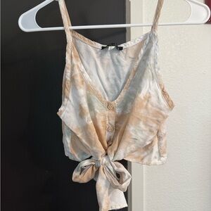 Final Touch Cream and Tan Tie-Dye Camisole